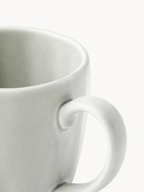 Matné šálky s reliéfem Sali, 4 ks, Porcelán, Světle šedá, Ø 9 cm, V 10 cm, 350 ml