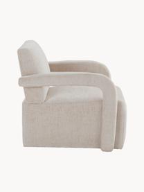 Fauteuil lounge Doral, Tissu beige clair, larg. 74 x prof. 82 cm