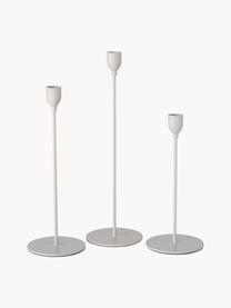 Candelabro Malte, 3 uds., Metal, Beige, Set de diferentes tamaños