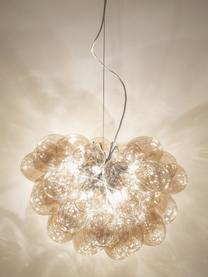 Hanglamp met glazen bollen Gross, Beige, Ø 50 x H 45 cm