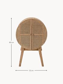 Komoda Otto, Rattan, drewno jodłowe, płyta pilśniowa średniej gęstości (MDF), Beżowy, S 52 x W 80 cm