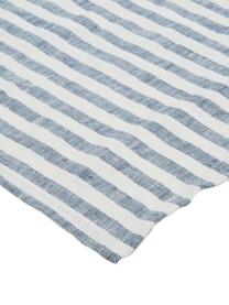 Tovaglia in lino Solami, Lino, Azzurro, bianco, Per 6-8 persone (Larg. 150 x Lung. 250 cm)