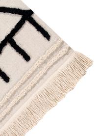 Tapis berbère beige Barber, Brun clair, noir