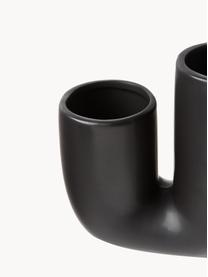 Vases design en grès noir faits main Filicio, 2 élém., Grès cérame, Noir, Lot de différentes tailles