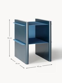 Stolik nocny Rami, Nogi: płyta pilśniowa średniej , Niebieski, petrol, S 45 x W 55 cm