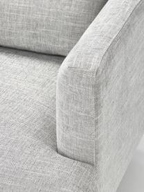 Sofa-Sessel Adrian, Bezug: 47 % Viskose, 23 % Baumwo, Gestell: Sperrholz, Füße: Eichenholz, geölt Dieses , Webstoff Hellgrau, B 90 x T 95 cm