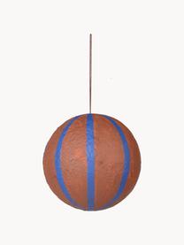 Boules de Noël Sphere, Ø 12 cm, 3 pièces, Pâte de coton, Brun, bleu roi, Ø 12 cm