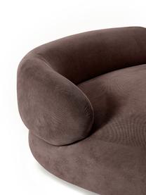 Sofa Alba (3-Sitzer), Bezug: 97% Polyester, 3% Nylon D, Gestell: Massives Fichtenholz, Bir, Füße: Kunststoff Dieses Produkt, Webstoff Dunkelbraun, B 235 x T 114 cm, Rückenlehne links