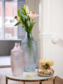 Veľká sklenená váza Poesia, Sklo, Modrá, Ø 17 x V 40 cm