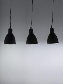 Lampada a sospensione stile nordico Priddy, Paralume: acciaio verniciato, Baldacchino: metallo, Nero, Larg. 98 x Alt. 20 cm