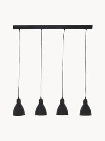 Hanglamp Priddy van metaal, Zwart, B 98 x H 20 cm