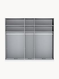 Drehtürenschrank Monaco mit Spiegeltür, 5-türig, Korpus: Holzwerkstoff, foliert, Griffe: Metall, beschichtet, Weiss, mit Spiegeltüren, B 247 x H 216 cm