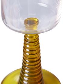 Verres à champagne Swirl, 2 pièces, Verre, Transparent, jaune, Ø 8 x haut. 22 cm, 290 ml