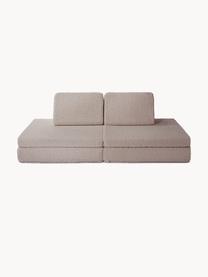 Modulares Kinder-Spielsofa Mila aus Teddy, handgefertigt, Bezug: Teddy (100 % Polyester) D, Teddy Nougat, B 168 x T 84 cm