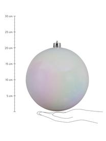Pallina di Natale infrangibile Stix, Ø20 cm, Materiale sintetico infrangibile, Bianco, multicolore, Ø 20 cm