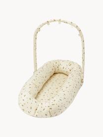 Babynest Miso mit abnehmbarem Activity-Bogen, Bezug: Baumwolle, Cremeweiß, Zitronengelb, B 43 x L 83 cm