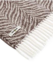 Manta Tigre, 50% algodón, 50% acrílico, Gris pardo, blanco crudo, An 140 x L 180 cm