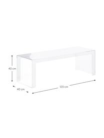 Design Garten-Couchtisch Invisible, Acrylglas, Transparent, B 120 x H 40 cm