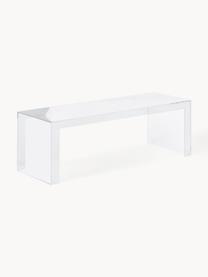 Mesa de centro para exterior de diseño Invisible, Vidrio acrílico, Transparente, An 120 x Al 40 cm