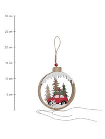 Décorations de sapin de Noël Haldis, 3 élém., Bois, Bois clair, multicolore, larg. 12 x haut. 14 cm