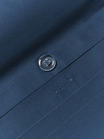 Funda nórdica de satén Premium, Azul oscuro, Cama 90 cm (155 x 200 cm)