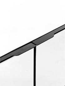 Aparador con superficie de espejo Soran, Estructura: Tablero de fibra de densi, Negro, espejo, An 180 x Al 55 cm