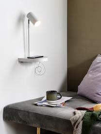 Moderne Wandleuchte Colly mit Stecker, Lampenschirm: Metall, beschichtet, Weiss, B 20 x H 43 cm