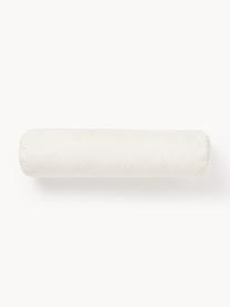 Rouleau de nuque de canapé bouclé Sofia, Bouclette blanc cassé, Ø 17 x long. 68 cm