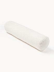 Rouleau de nuque de canapé bouclé Sofia, Bouclette blanc cassé, Ø 17 x long. 68 cm