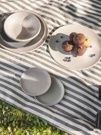 Dinerbord Trama uit Melamine, 4 stuks, Melamine, Mat wit, Ø 27 x H 3 cm