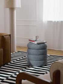 Pouf avec rangement Alto, Tissu gris-bleu, Ø 44 x haut. 48 cm