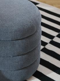 Pouf avec rangement Alto, Tissu gris-bleu, Ø 44 x haut. 48 cm