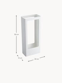 Stojan na deštníky z kovu Tower, Potažená ocel, silikon, Matná bílá, Š 22 cm, V 50 cm