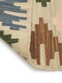 Alfombra alfombra artesanal kilim de lana con flecos Olon, 100% lana, Multicolor, An 125 x L 185 cm (Tamaño S)