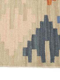 Tapis kilim en laine tissé main Olon, Multicolore