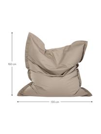 Puff grande de exterior Meadow, Funda: poliéster recubierto con , Greige, An 130 x Al 160 cm