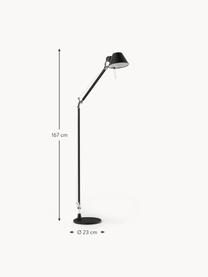 Lampa podłogowa Tolomeo Lettura, Czarny, W 167 cm