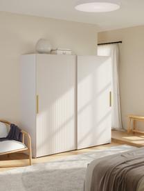 Modulární šatní skříň s posuvnými dveřmi Simone, šířka 200 cm, různé varianty, Dřevo, světle béžová, Interiér Basic, Š 200 x V 200 cm