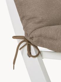 Hoog effen tuinstoelkussen Panama, Bekleding: 50% katoen, 50% polyester, Taupe, B 42 x L 120 cm