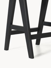 Tabouret de bar en cannage Sissi, Noir, beige clair, larg. 46 x haut. 65 cm