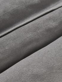 Samt-Kissenhülle Sina mit Strukturmuster, Samt (100 % Baumwolle), Grau, B 30 x L 50 cm