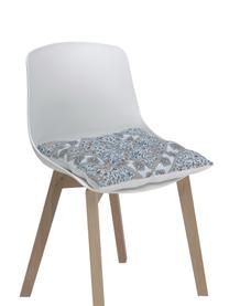 Katoenen stoelkussen Lilou met paisley patroon in blauw, Blauw, B 40 x L 40 cm