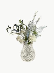 Bouquet de fleurs artificielles Symphonie, Plastique, polyester, métal, Tons verts et blancs, multicolore, long. 103 cm