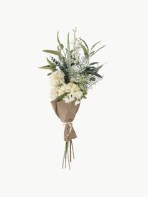 Bouquet de fleurs artificielles Symphonie, Plastique, polyester, métal, Tons verts et blancs, multicolore, long. 103 cm