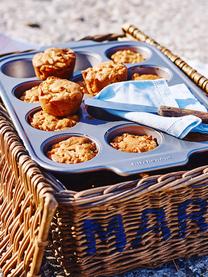 Stampi per muffin con rivestimento antiaderente Bakery, Acciaio alluminato, Grigio scuro, Lung. 37 x Larg. 29 x Alt. 5 cm