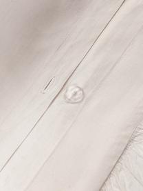 Gewaschener Baumwoll-Bettdeckenbezug Louane mit Rüschen, Webart: Perkal Fadendichte 200 TC, Hellbeige, B 200 x L 200 cm