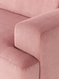 Canapé d'angle XL en velours côtelé Melva, Velours côtelé rose, larg. 339 x prof. 339 cm
