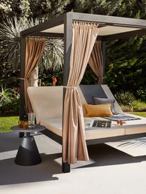 Dubbele zonnebed Dream met luifel, Frame: gepoedercoat aluminium, Geweven stof lichtbeige, antraciet, B 188 x H 205 cm