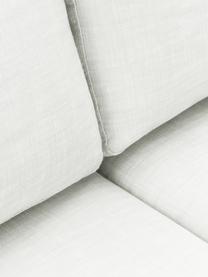 Divano componibile con rivestimento sfoderabile Russell, Rivestimento: 100% cotone Con 50.000 ci, Struttura: legno di pino massiccio c, Gambe: plastica, Tessuto bianco latte, Larg. 412 x Prof. 206 cm