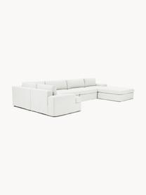 Sofá rinconera modular Russell, desenfundable, Tapizado: 100% algodón Alta resiste, Tapizado: relleno de espuma, Estructura: madera contrachapada de p, Patas: plástico Este producto es, Tejido Off White, An 412 x F 206 cm